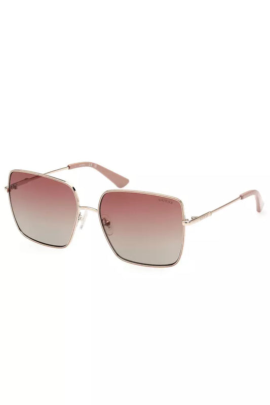 Elegantes gafas de sol con montura cuadrada dorada