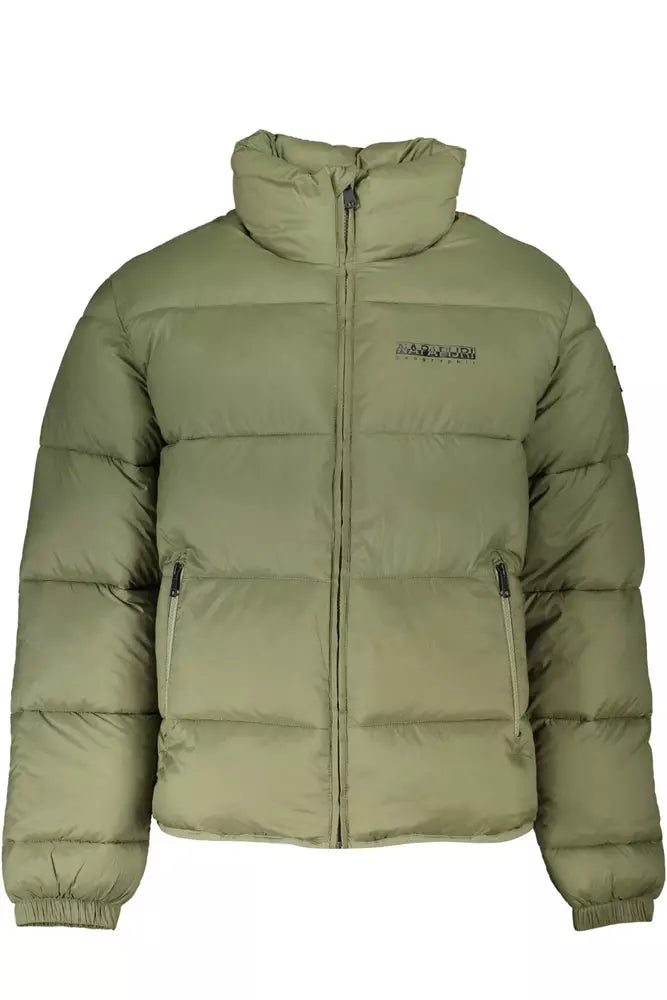 Eco-Conscious Long-Sleeved Green Jacket