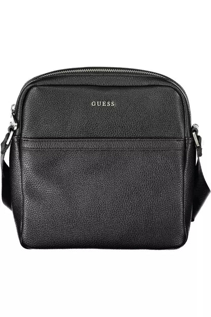 Black Polyethylene Men Shoulder Bag