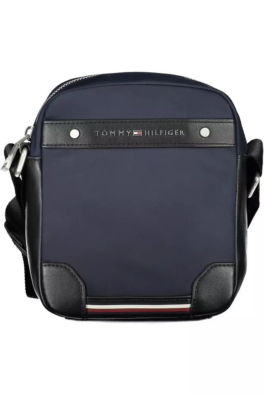 Blue Polyester Men Shoulder Bag