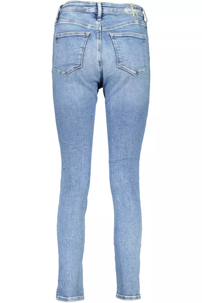 Light Blue Cotton Women Jeans