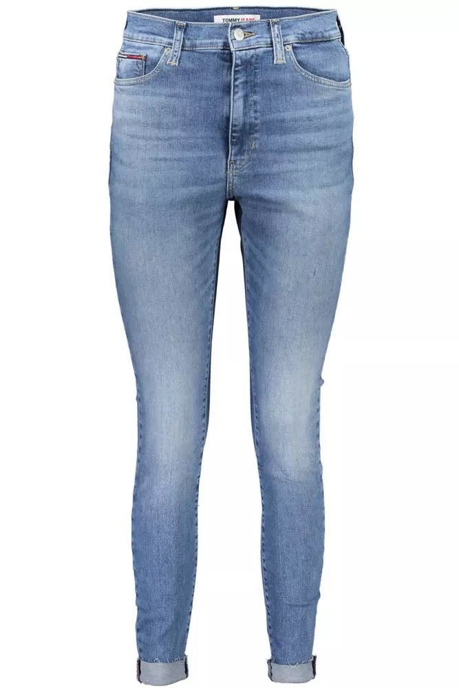 Light Blue Cotton Women Jeans