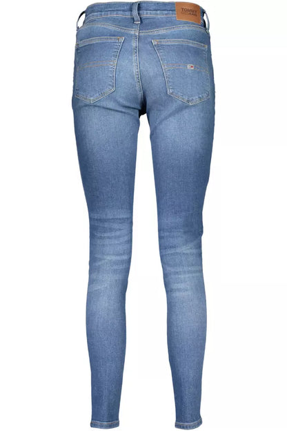 Chic Skinny Mid-Rise Jeans in Light Blue