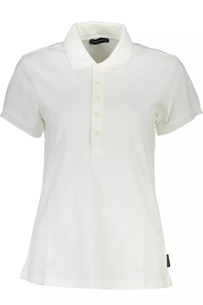 Elegant White Short-Sleeved Polo