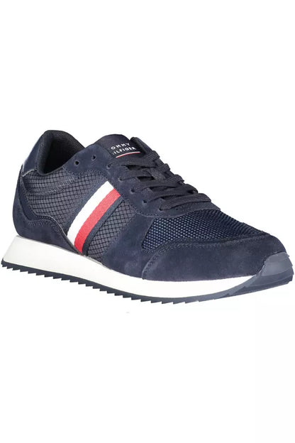 Blue Polyester Men Sneaker