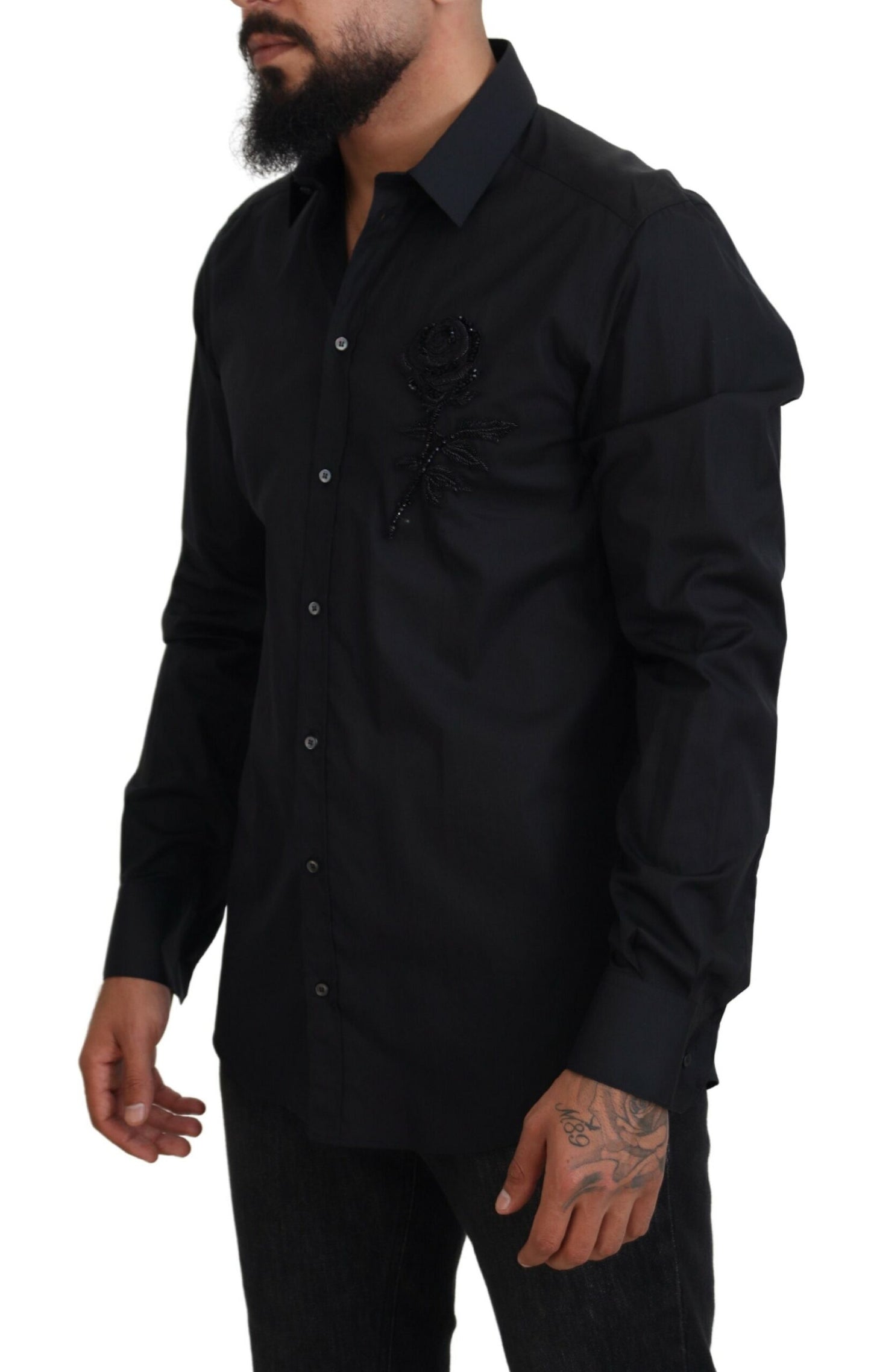 Camisa de vestir formal elegante y ajustada