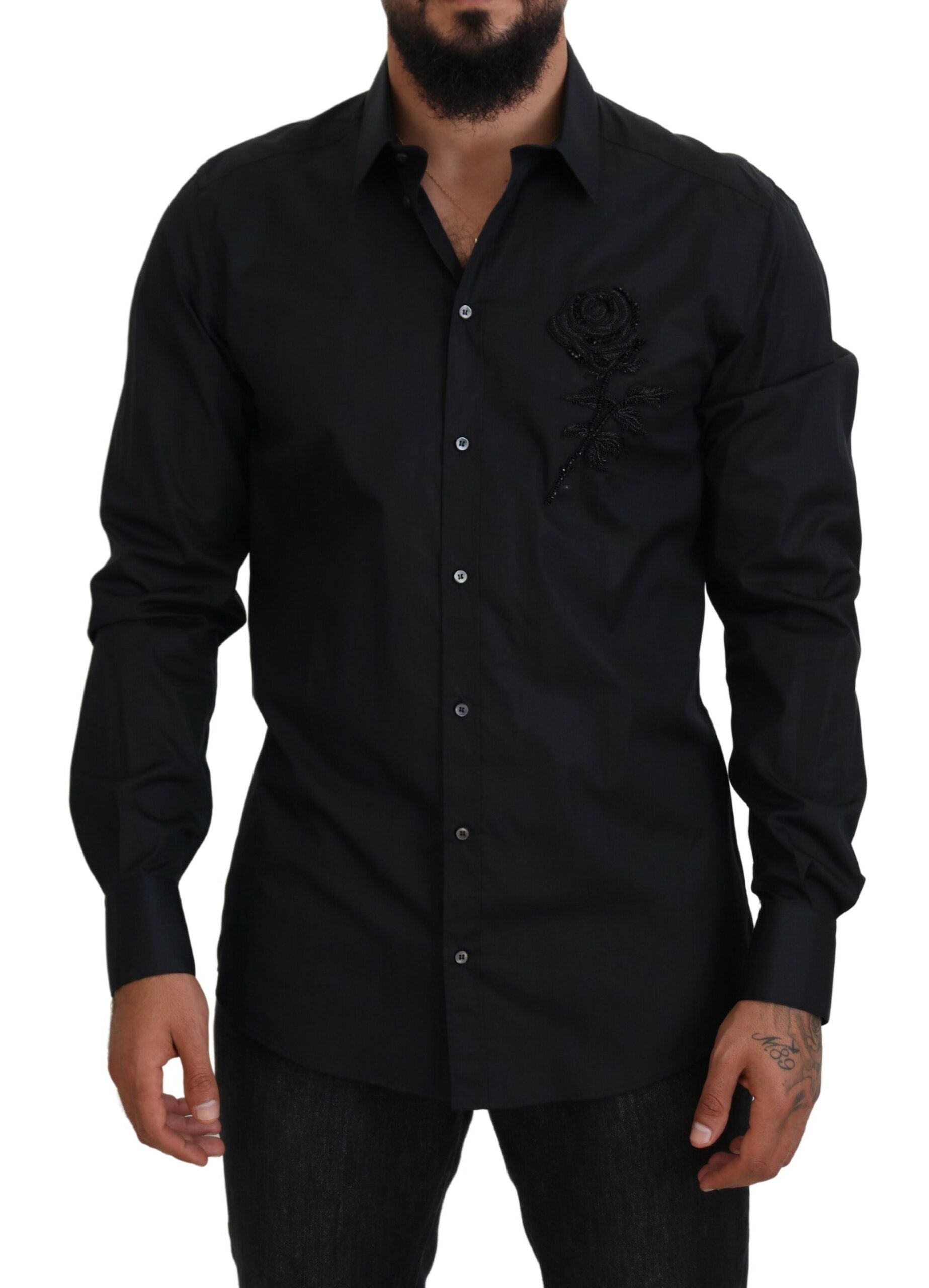 Camisa de vestir formal elegante y ajustada