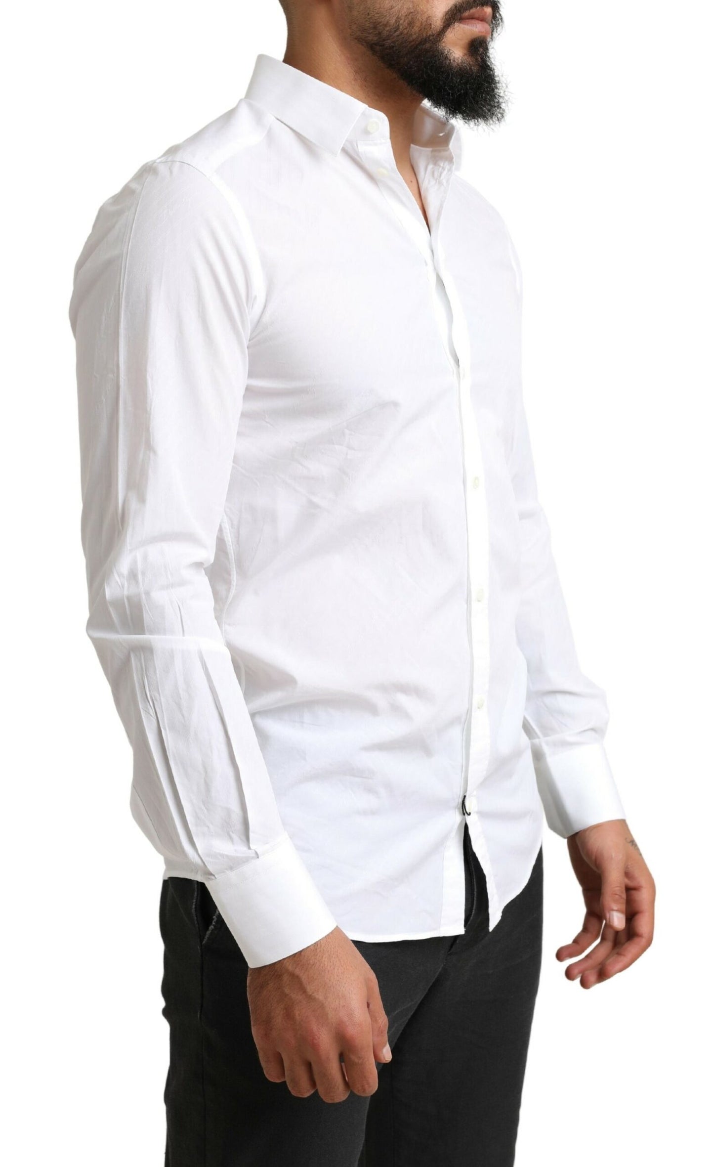 Camisa de vestir Martini de algodón blanca elegante