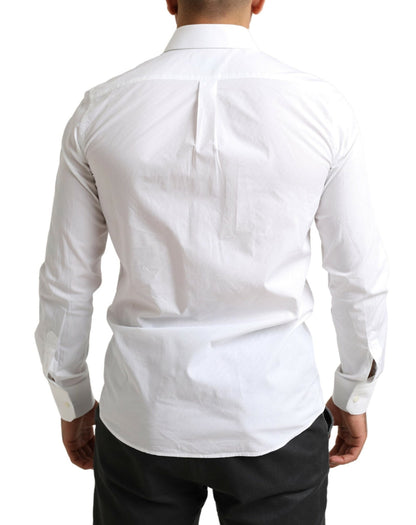 Camisa de vestir Martini de algodón blanca elegante