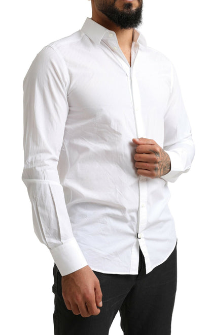 Camisa de vestir Martini de algodón blanca elegante