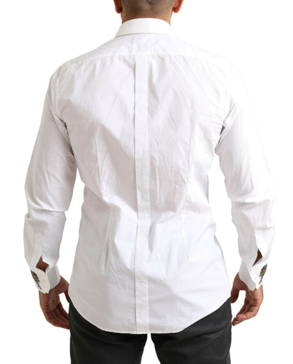 Camisa Italian Elegance Slim Fit de algodón blanca