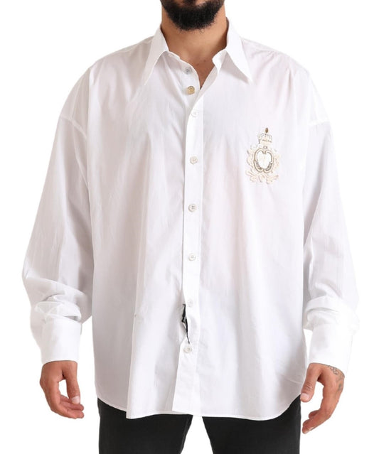 Camisa formal elegante de algodón blanco