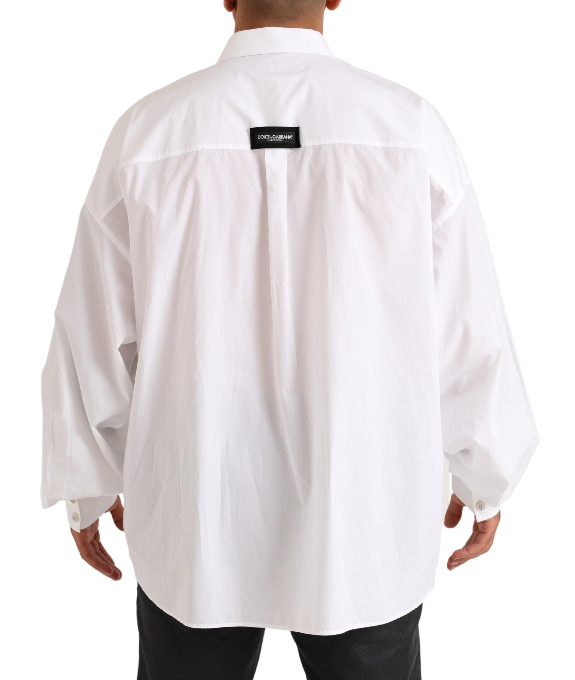 Camisa formal elegante de algodón blanco