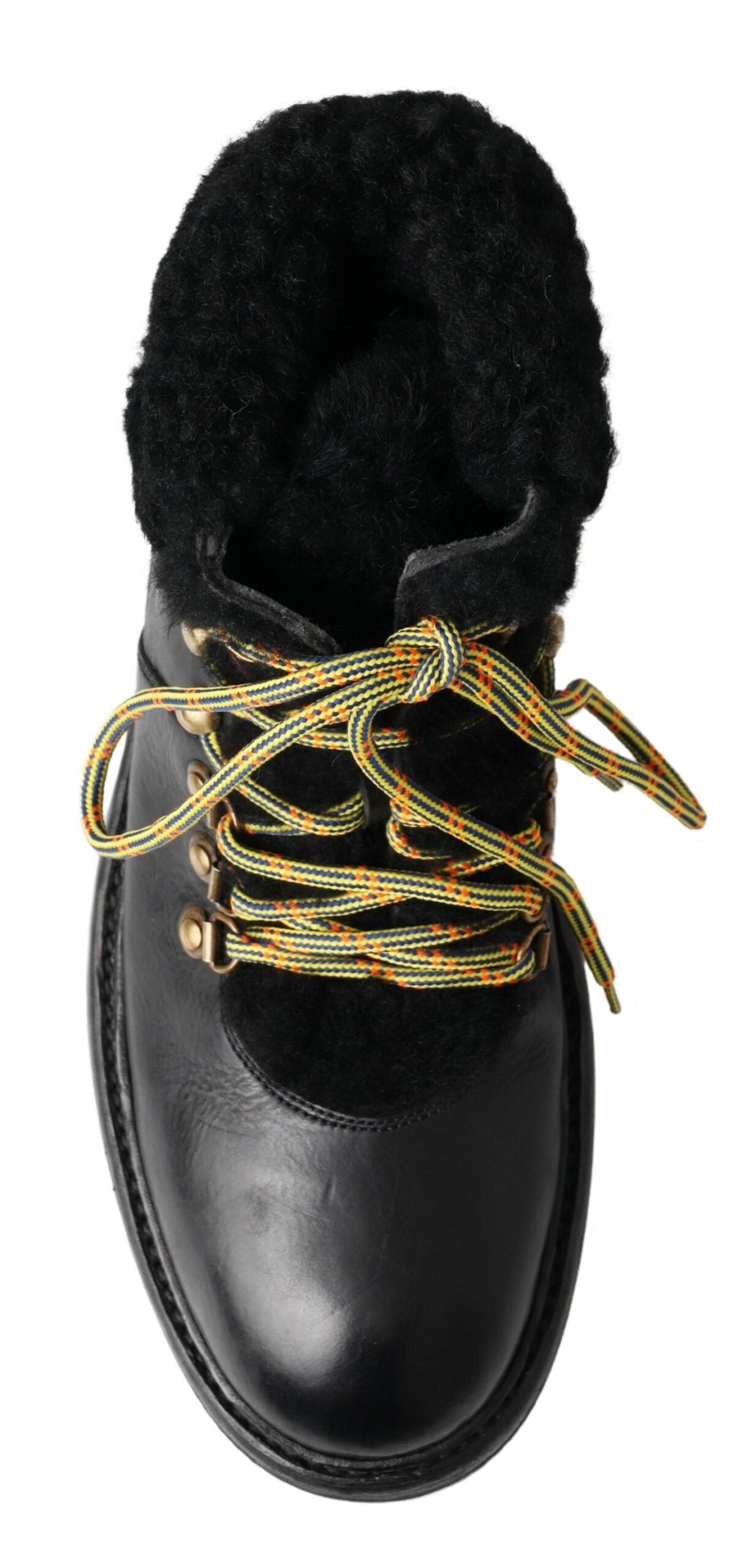 Botas de cuero elegantes para hombre estilo shearling