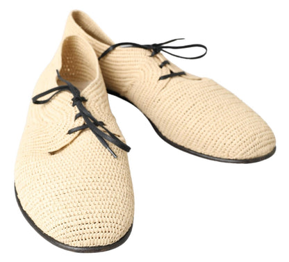 Zapatos de hombre informales con cordones Derby beige elegantes