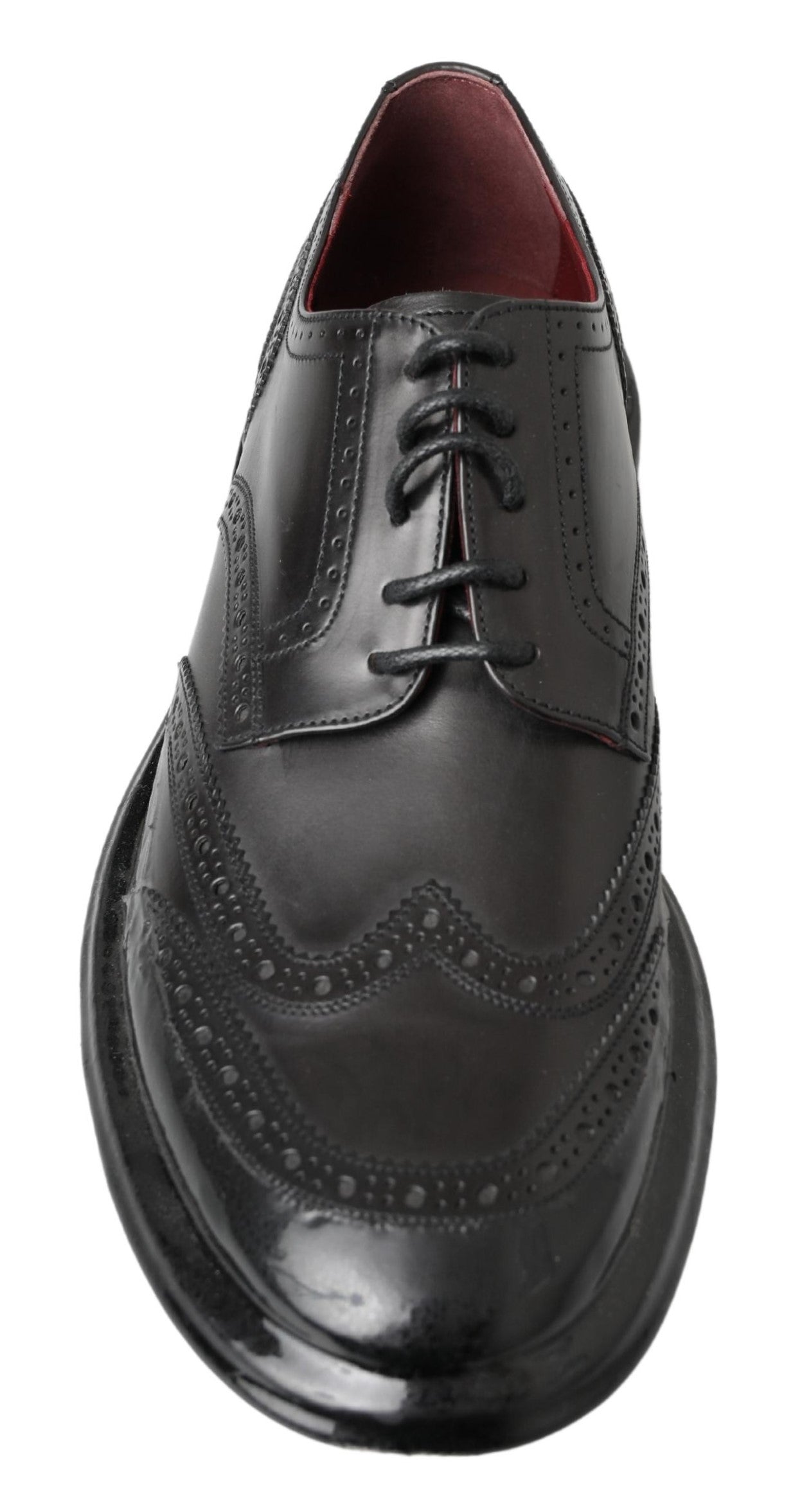 Elegant Black Leather Derby Shoes