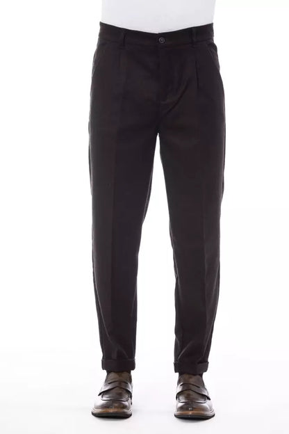 Elegante bruine wolmix broek