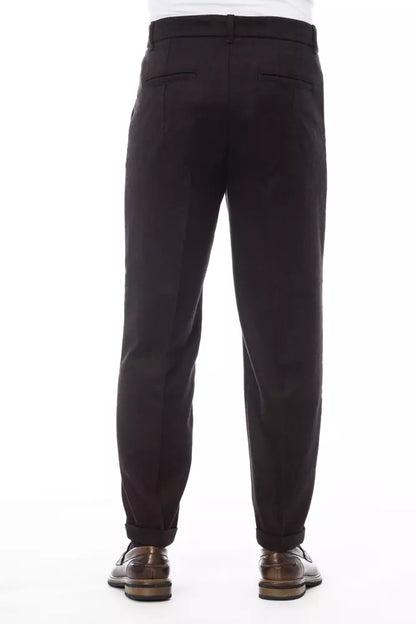 Elegante bruine wolmix broek