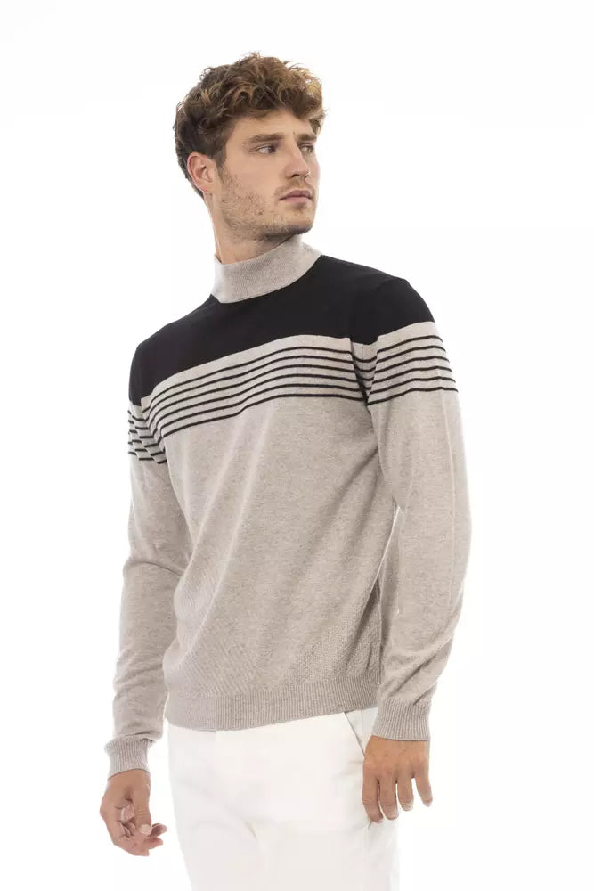 Beige Cashmere Men Sweater