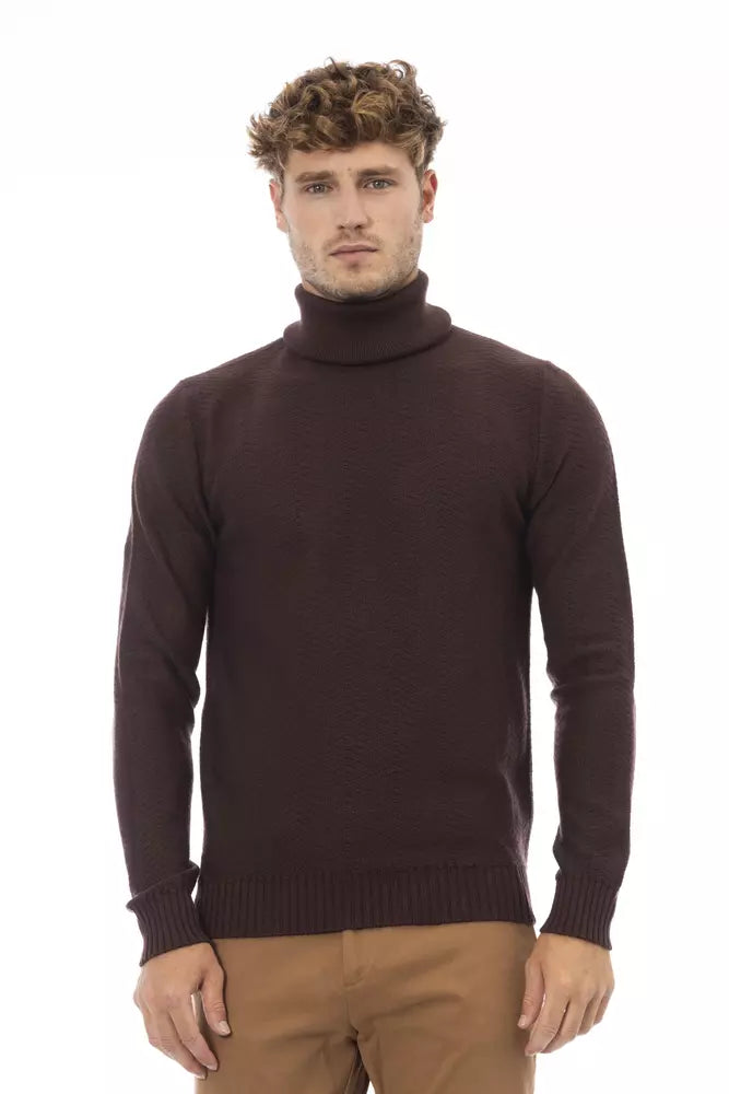 Brown Merino Men Sweater