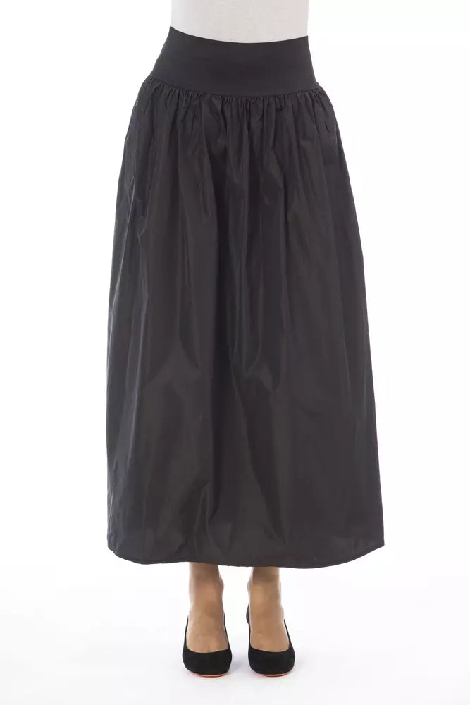 Elegante rok van taft met hoge taille en elastische band