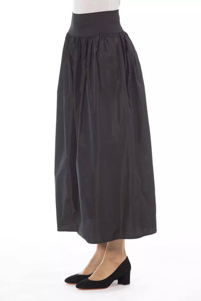 Elegante rok van taft met hoge taille en elastische band