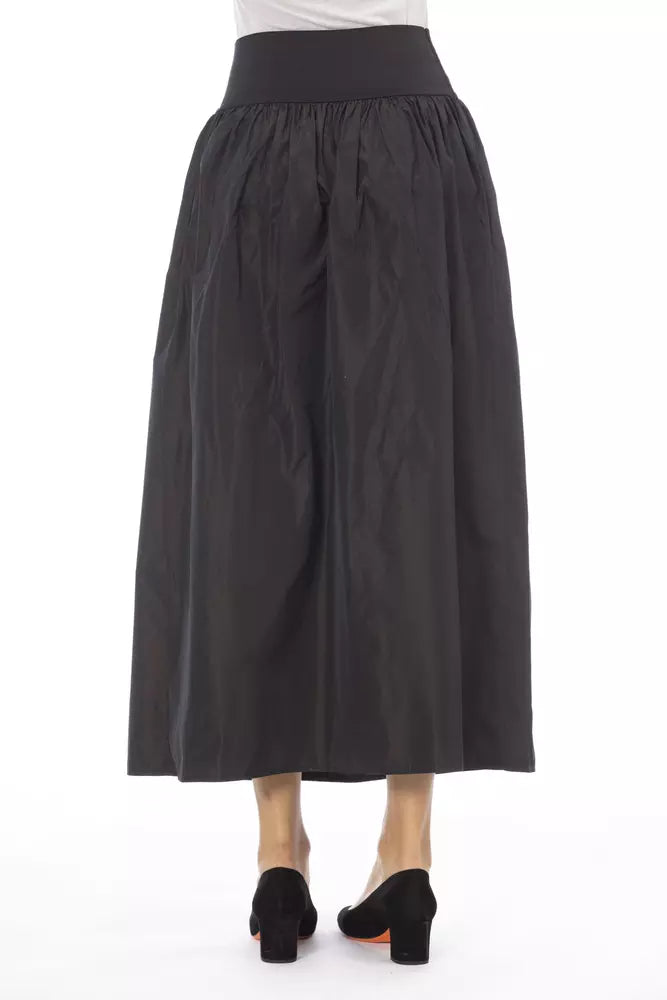 Elegante rok van taft met hoge taille en elastische band