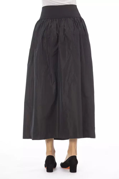 Brown Polyester Women Skirt