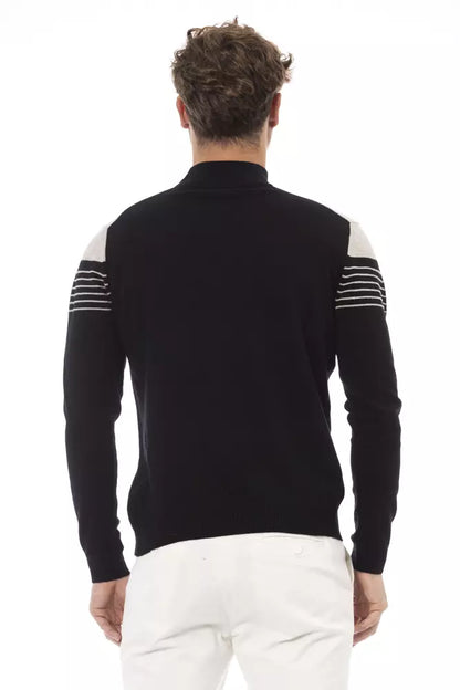 Black Wool Men Sweater