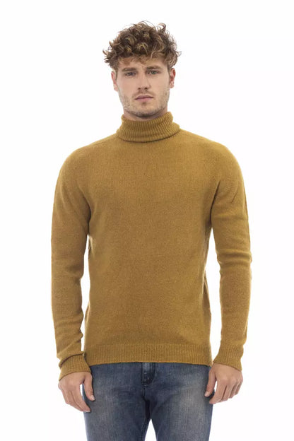 Brown Alpaca Men Sweater