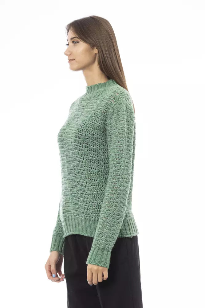 Chique Mock Neck groene trui voor haar