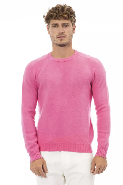 Elegante roze trui met ronde hals en lange mouwen