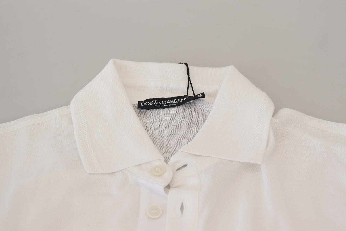 Elegante witte katoenmix polo