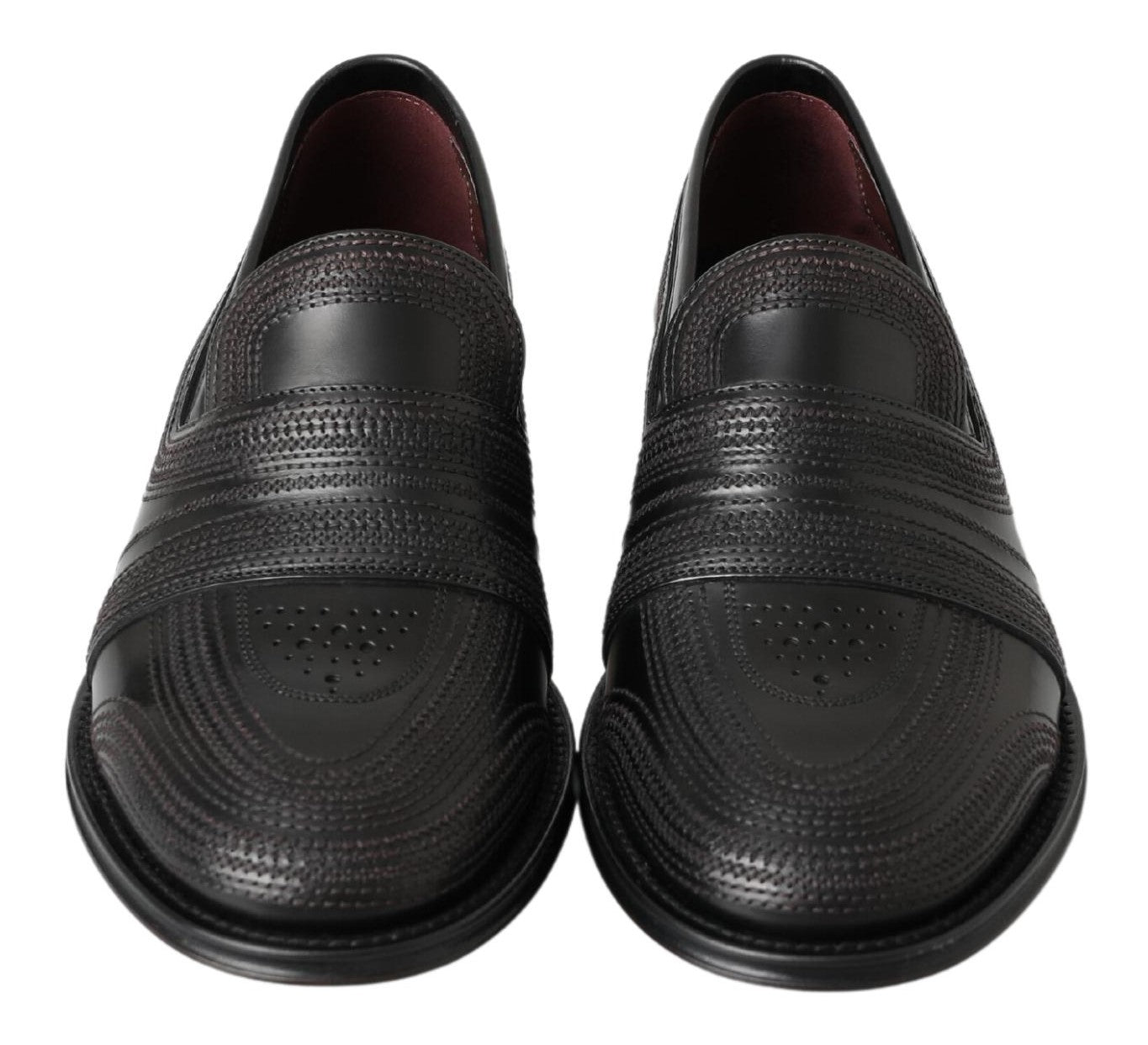 Elegante zwarte lederen pantoffelloafers