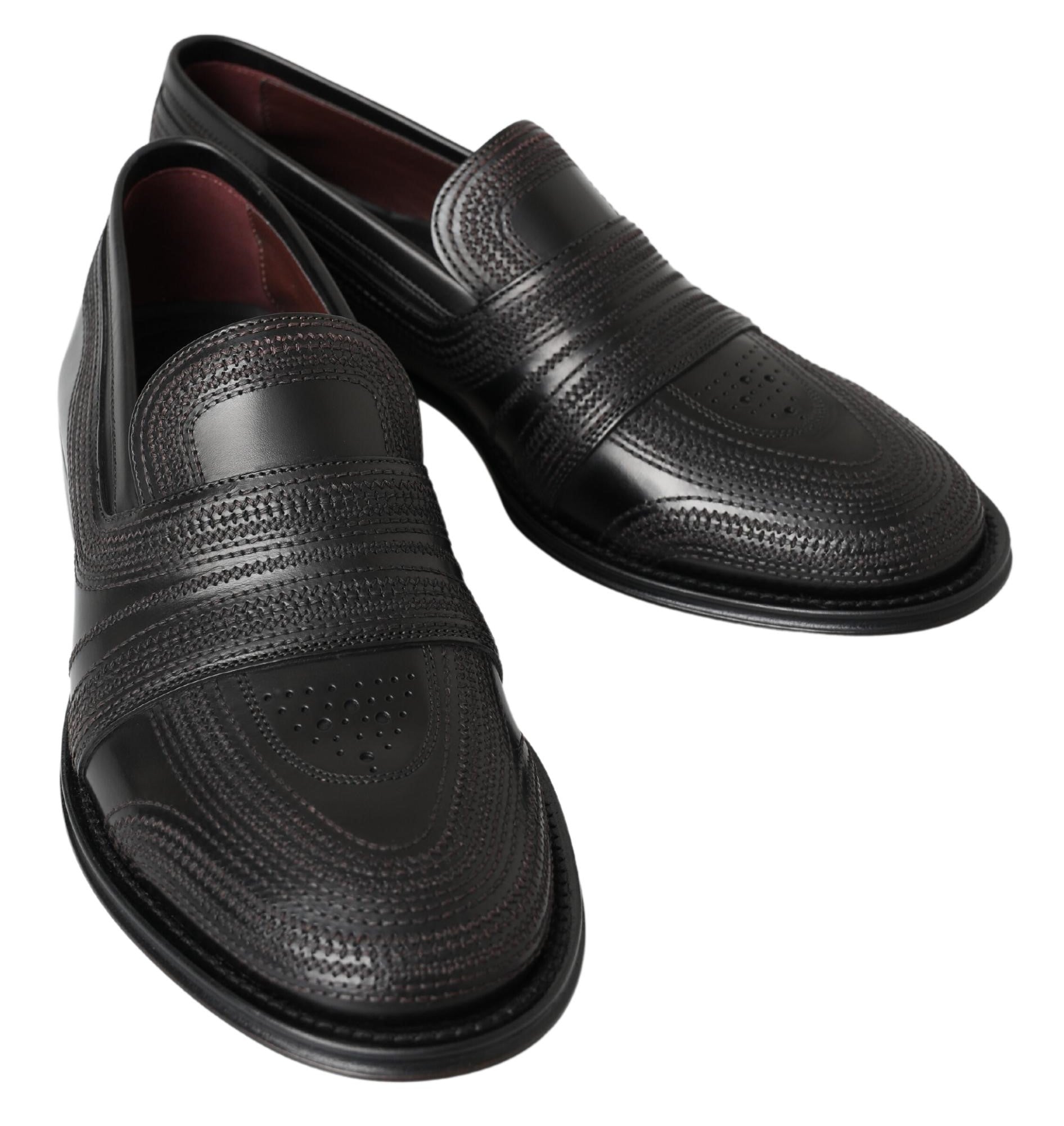 Mocasines tipo zapatilla de cuero negro elegantes