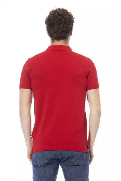 Red Cotton Men Polo