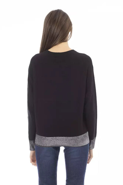 "Black Wool Women's Sweater"