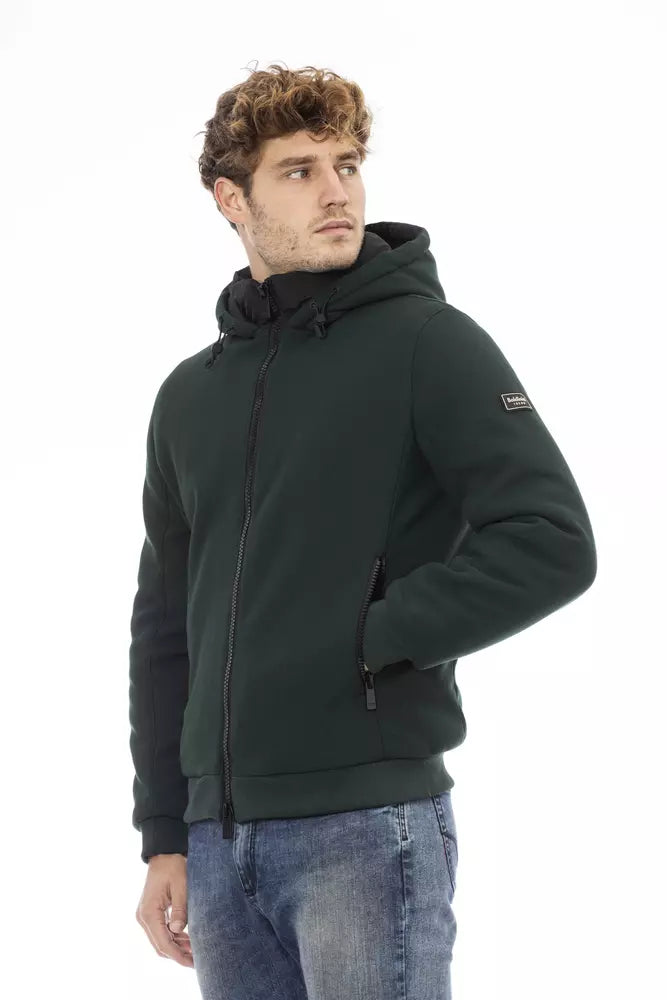 Green Polyester Men Jacket