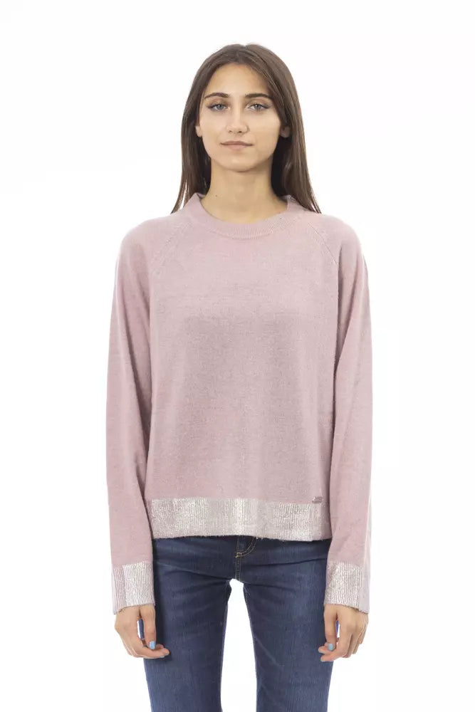 Pink Wool Women Sweater