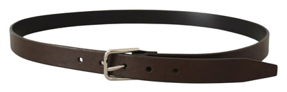 Elegante leren riem met metalen gesp