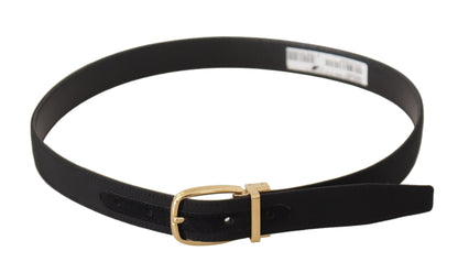 Elegante zwarte leren riem