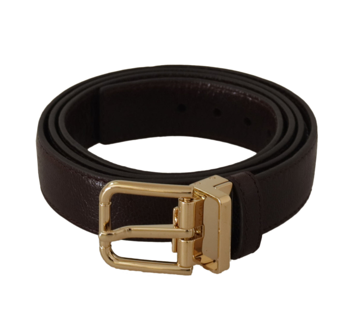 Elegante leren riem met metalen gesp