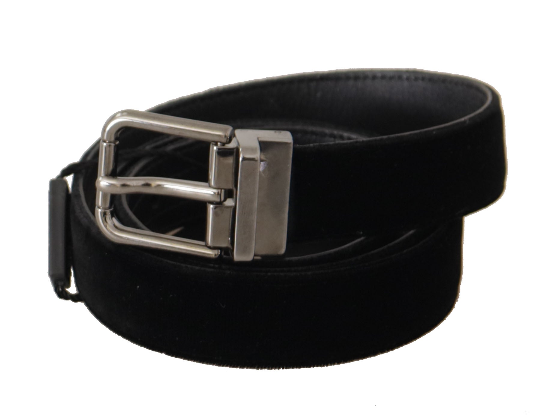 Elegante zwarte katoen-leer D&amp;G riem