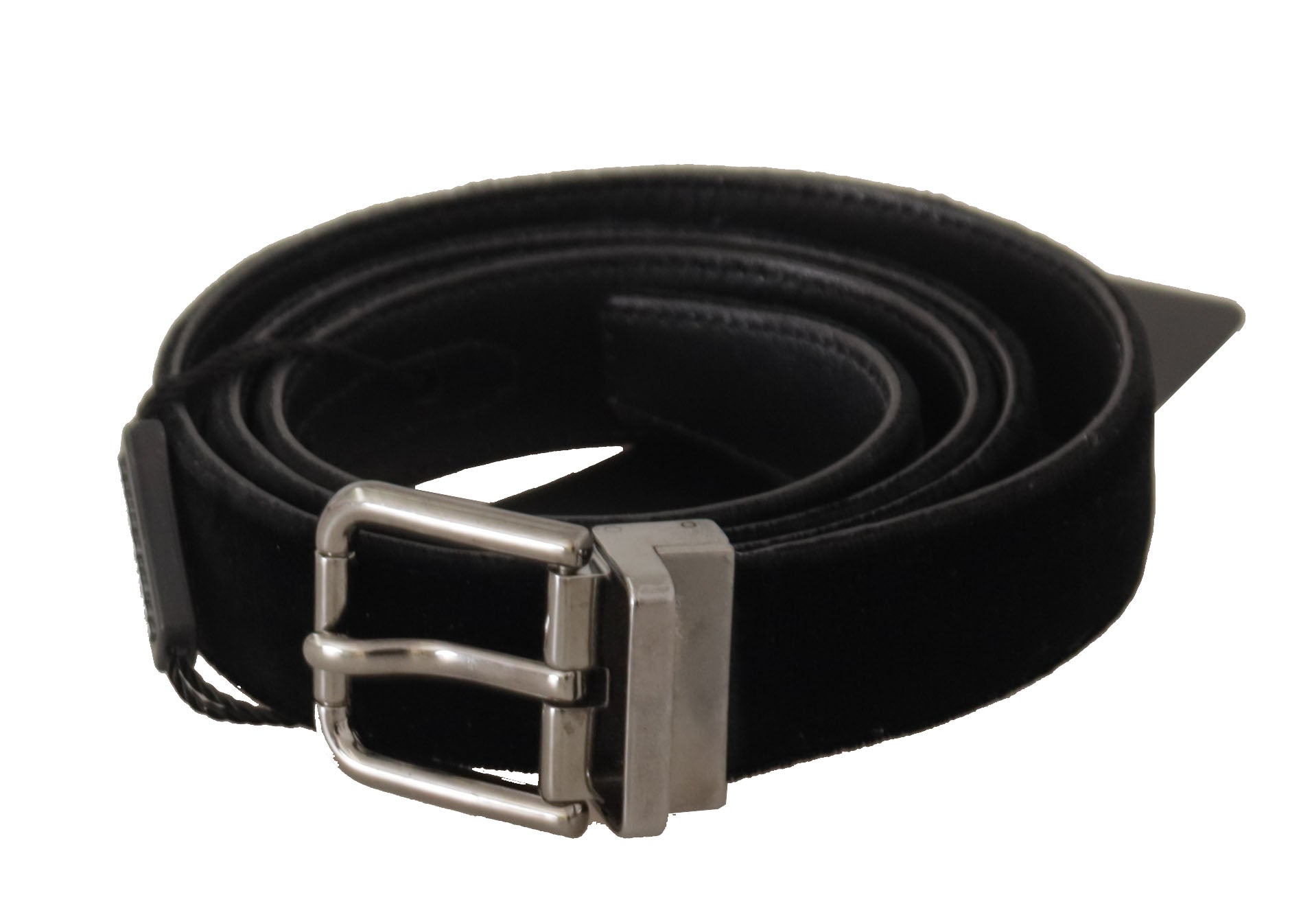 Elegante zwarte katoen-leer D&amp;G riem