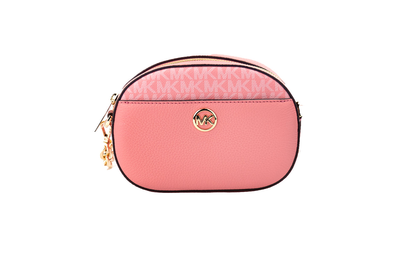 Jet Set Glam Tea Rose lederen ovale crossbody handtas portemonnee