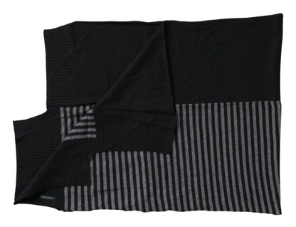 Elegant Striped Wool Blend Men's Scarf