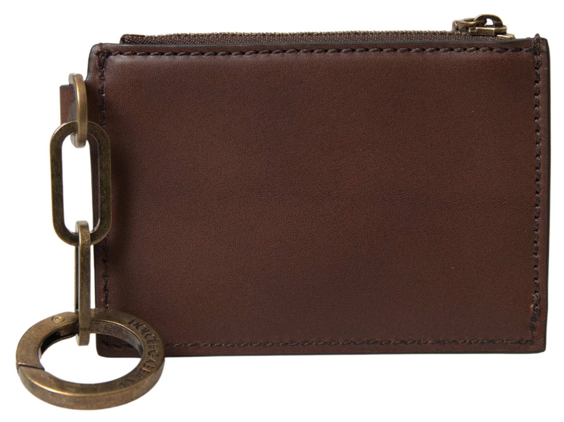 Elegant Brown Leather Coin Purse Wallet