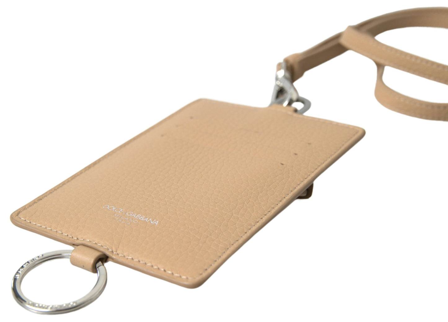 Elegante Cartera Tarjetero de Piel Beige