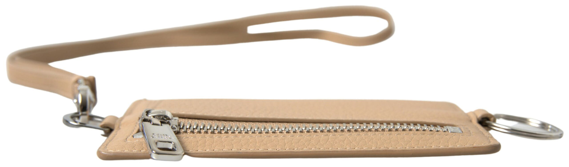 Elegante Cartera Tarjetero de Piel Beige