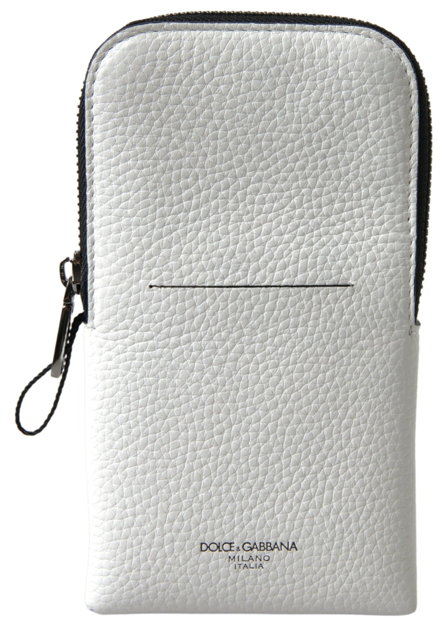 Elegante bolso bandolera para teléfono de cuero blanco